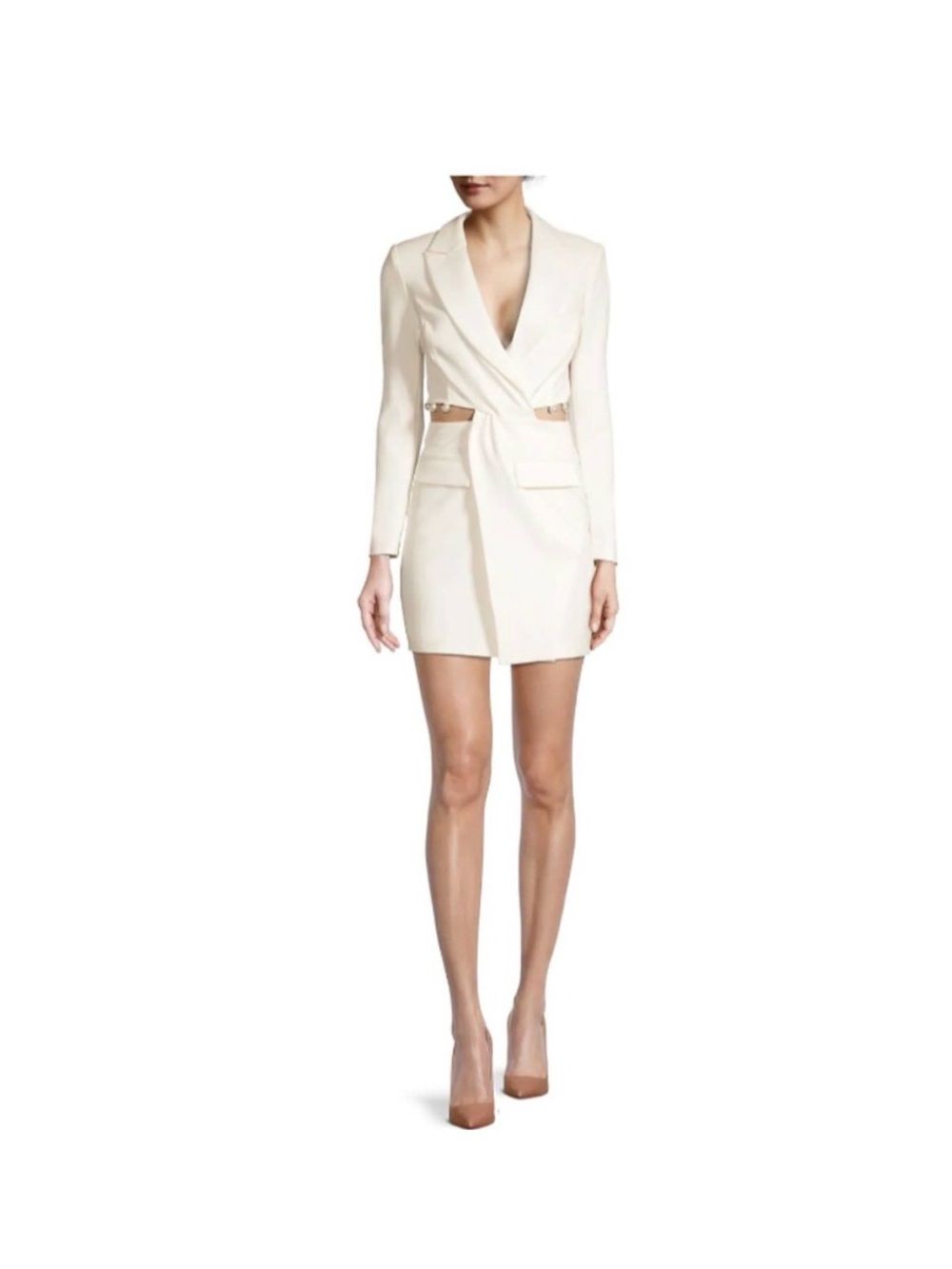 Lavish Alice Cream Cutout Blazer Dress